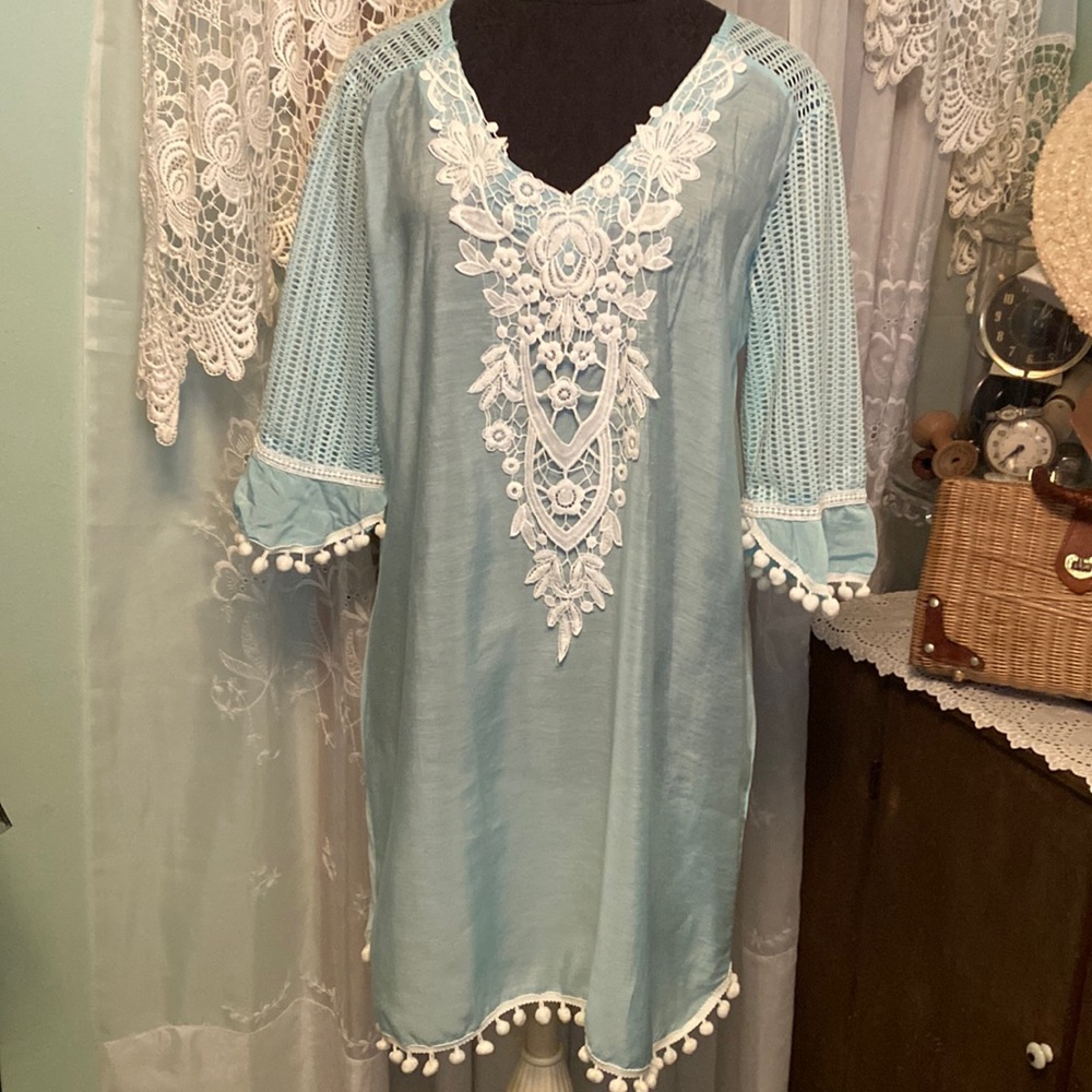 Aquamarine Beach Cover Dress Sz Sm